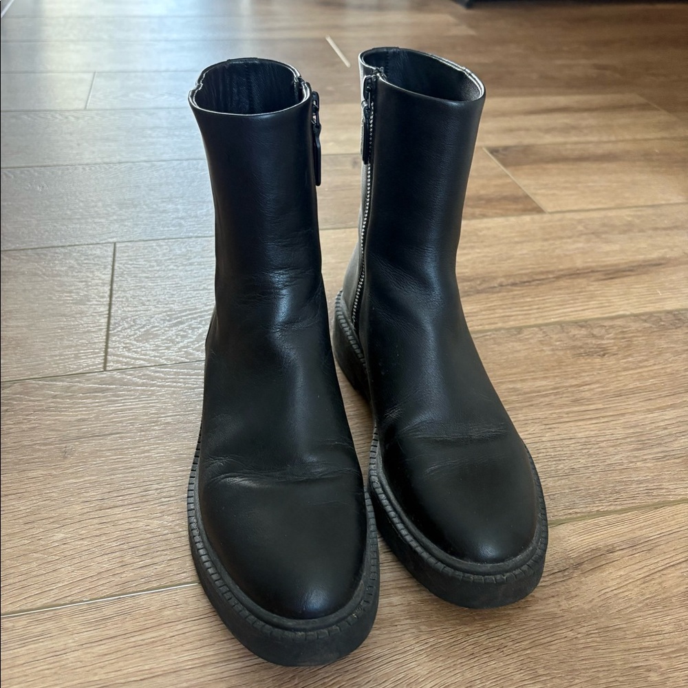 Vince water resistant leather boots